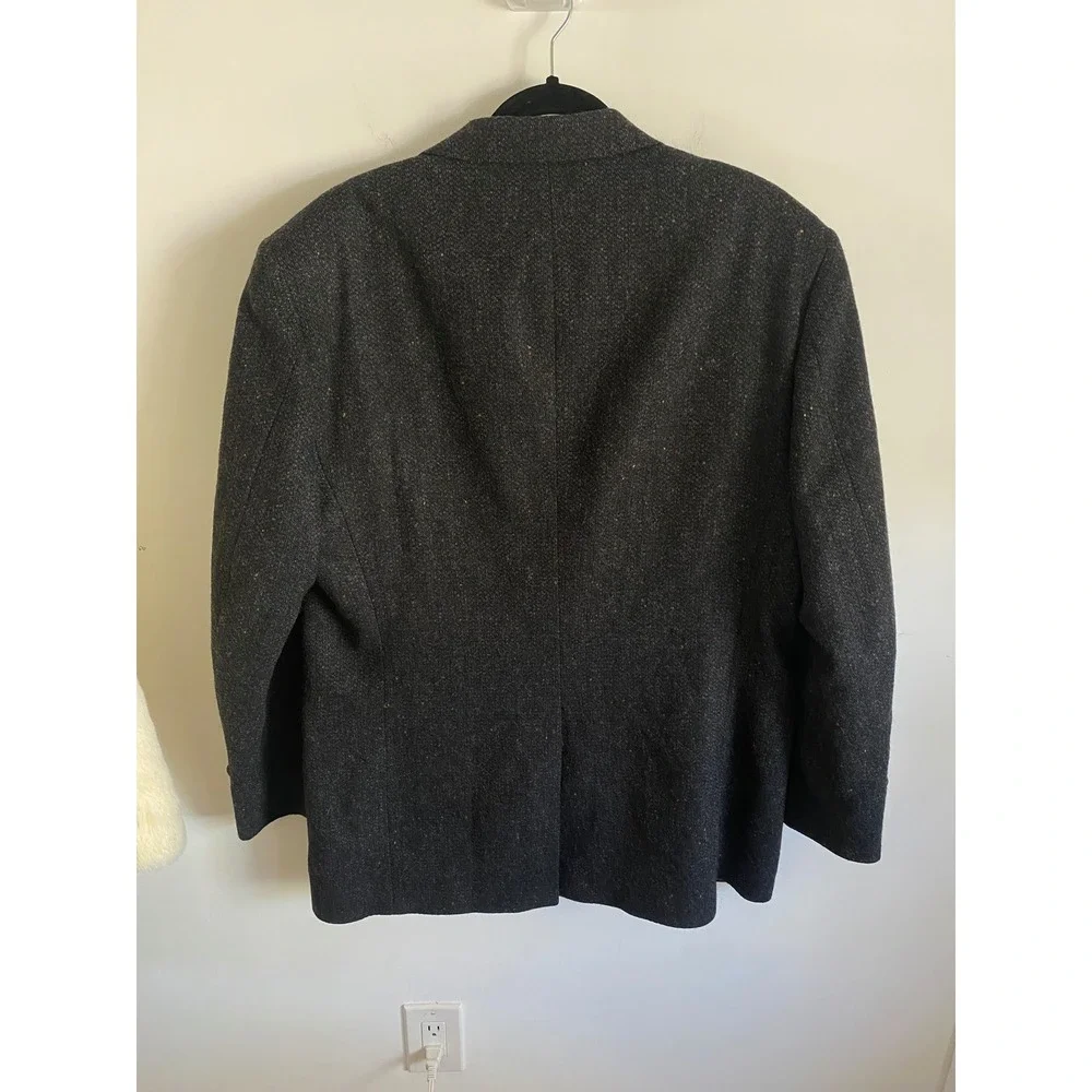 John‎ Peel Ltd Mens Charcoal Grey Donegal Tweed 100% Pure Wool Blazer Sport Coat